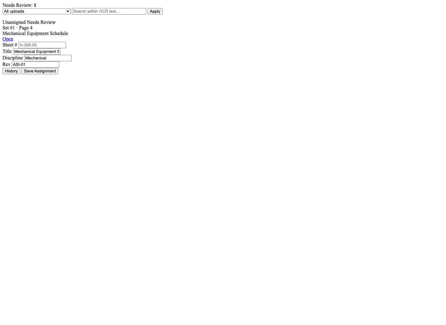 Project drawing review queue